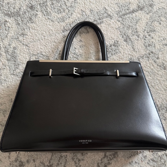 Noir Leather Book Tote Bag 33 - Picture 6 of 6